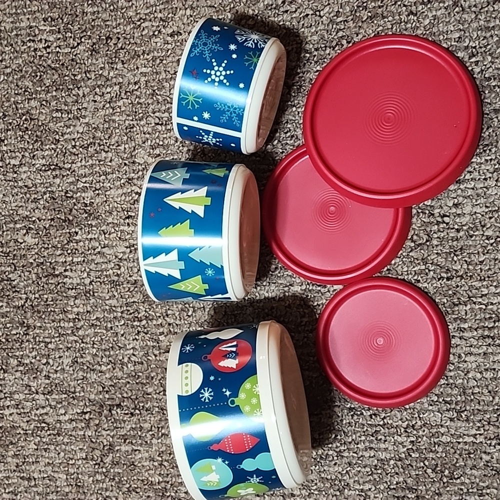 Tupperware Holiday Bowls and Lids